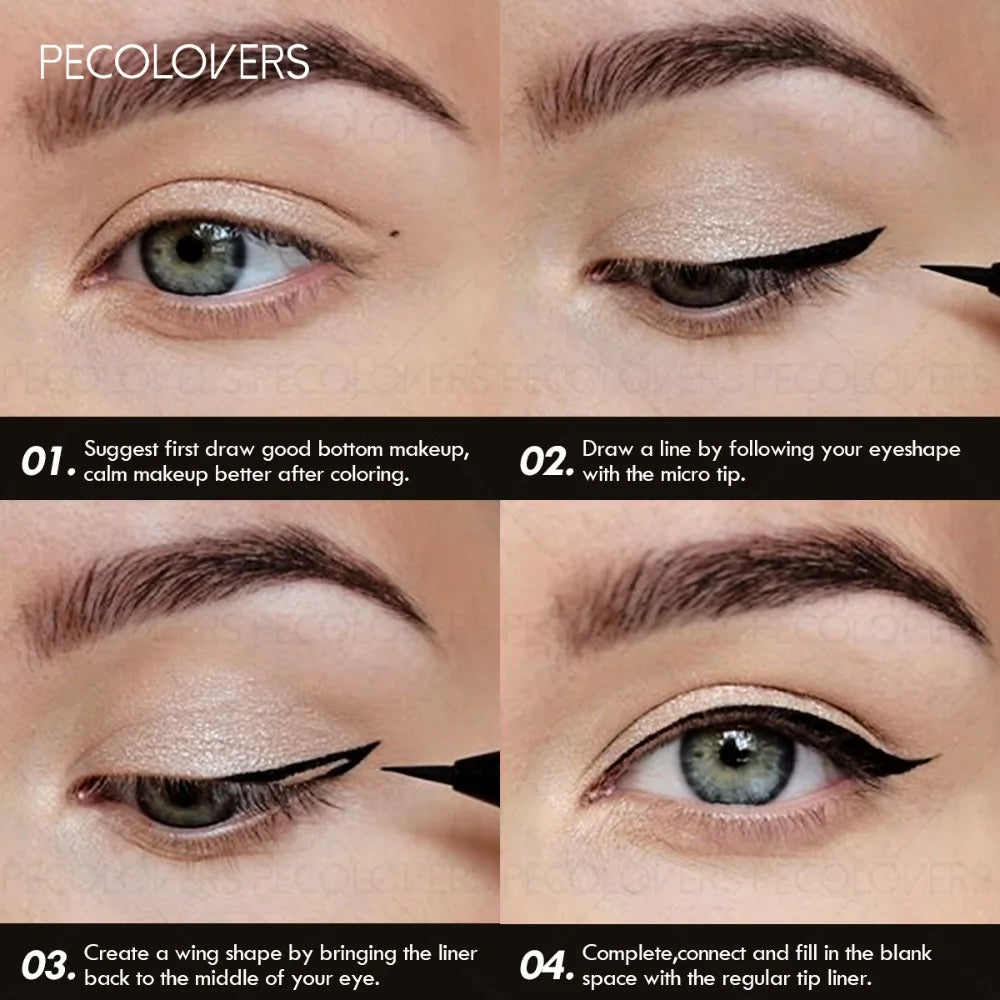 3pcs Waterproof Fast Dry Eyeliner Black Liquid Eyeliner Pen Eye Liner Pencil Make-up for Women Cosmetics Zpaxo
