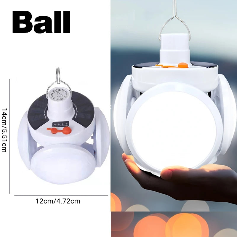 Power Solar LED Camping Lantern Rechargeable Lamp Foldable Light Zpaxo Style B