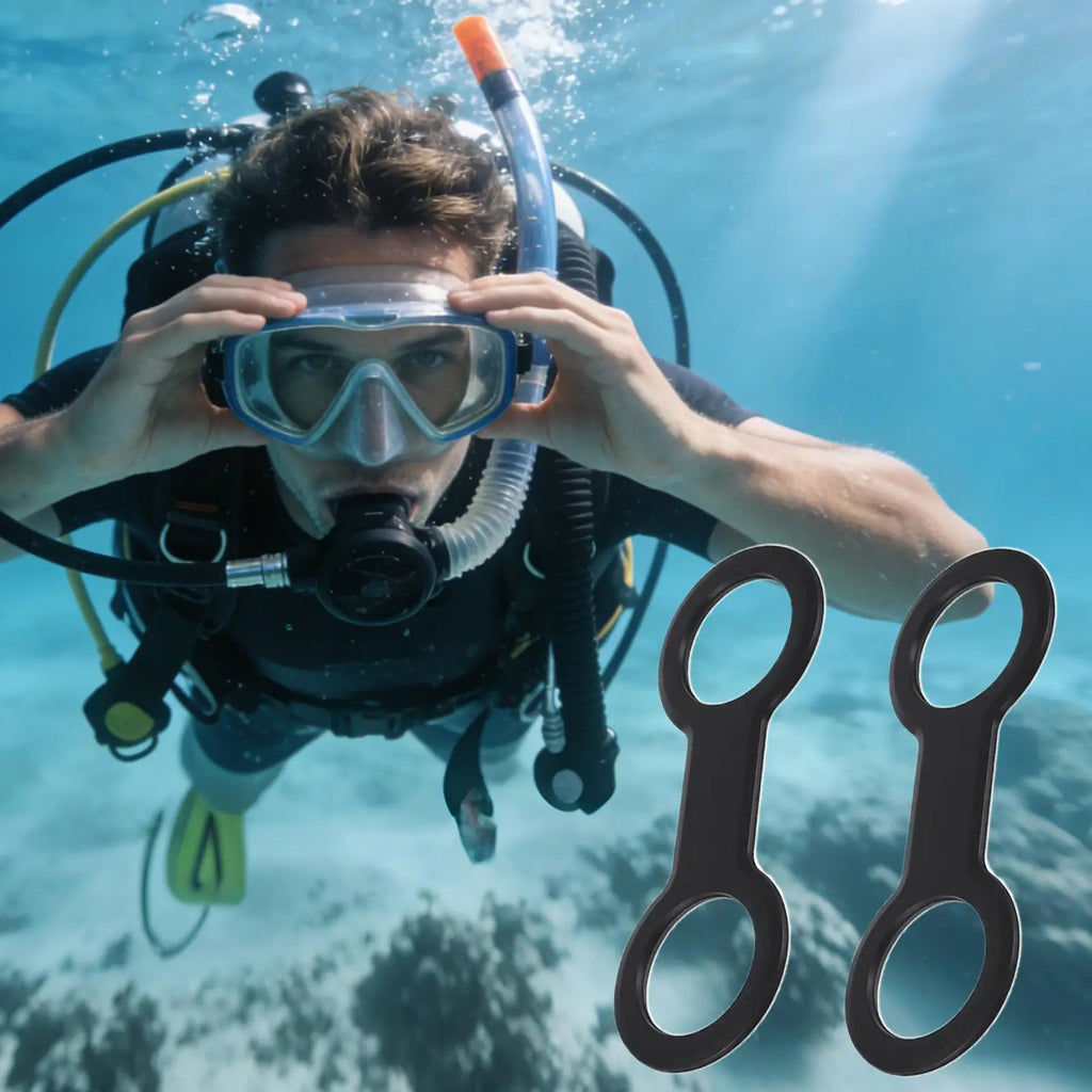 Snorkel Clips Quick Release Double-Ring Flexible Silicone Snorkel Retainer Clip for Snorkelers Swimming Enthusiasts Beach Zpaxo