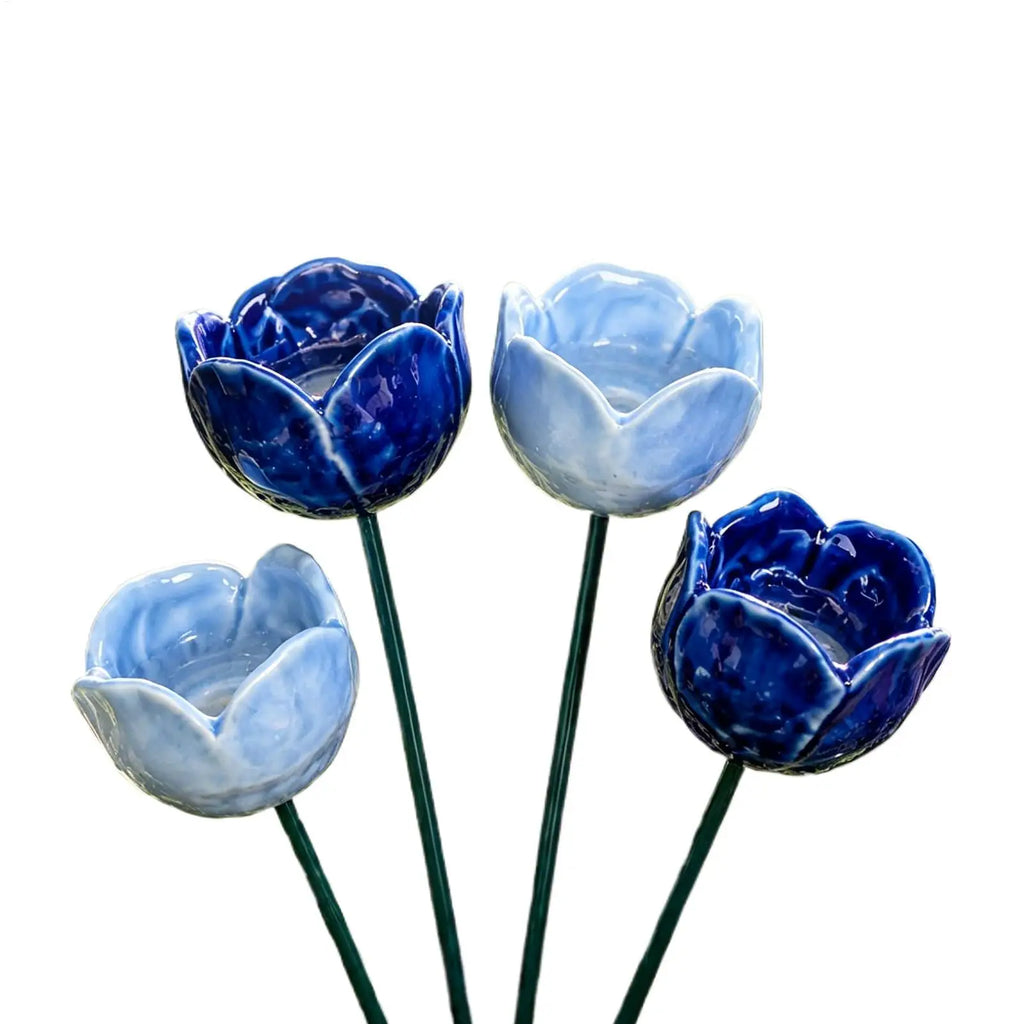 4-Pack Bee & Butterfly Watering Station Flower Garden Stakes Pollinator Watering Station Zpaxo