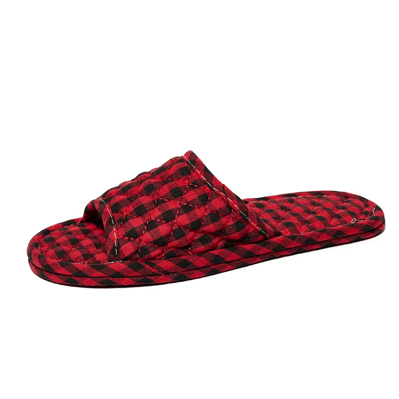 Women Slippers Lightweight Home Shoes Antislip Soft Indoor Fabric Zpaxo Red 37