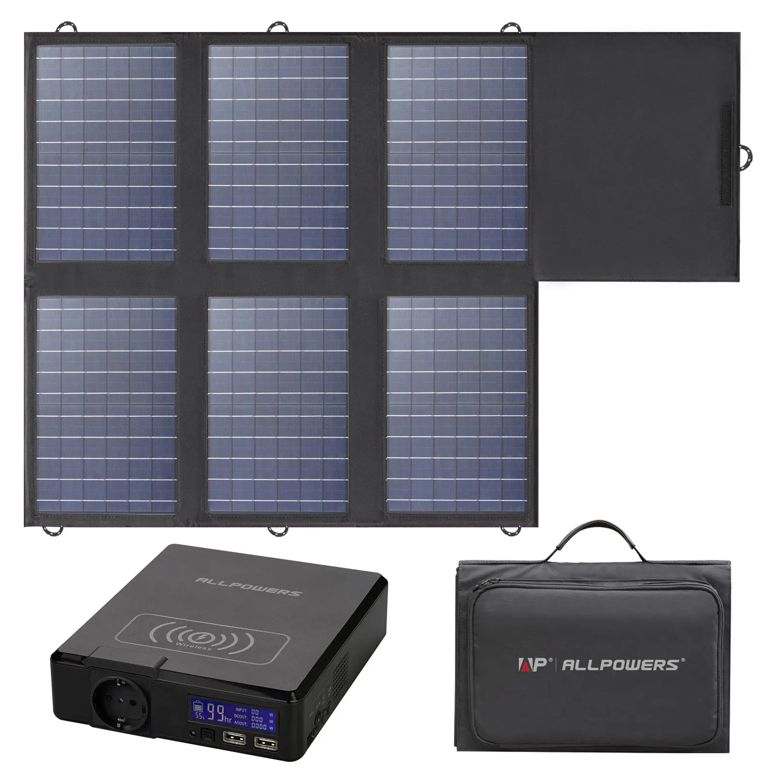 ALLPOWERS Solar Powerbank 41600mAh 200W Portable Powerstation Zpaxo black Saudi Arabia UK