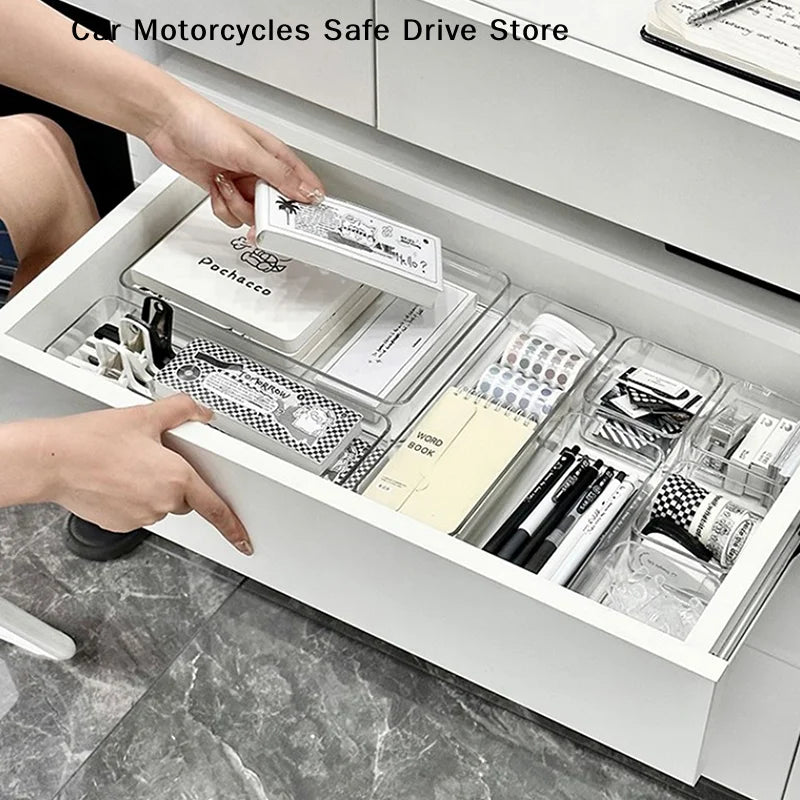 CMStackable Acrylic Drawer Organizer Adjustable Divider Trays