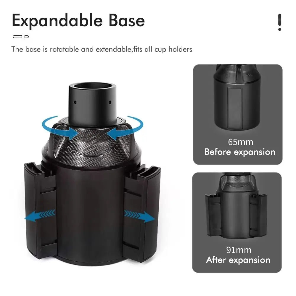 3in1 Car Drink Holder Adjustable 360 Degree Rotating Auto Cup Holder Vehicle Mounted Multifunctional Rotating Cup Holder Zpaxo