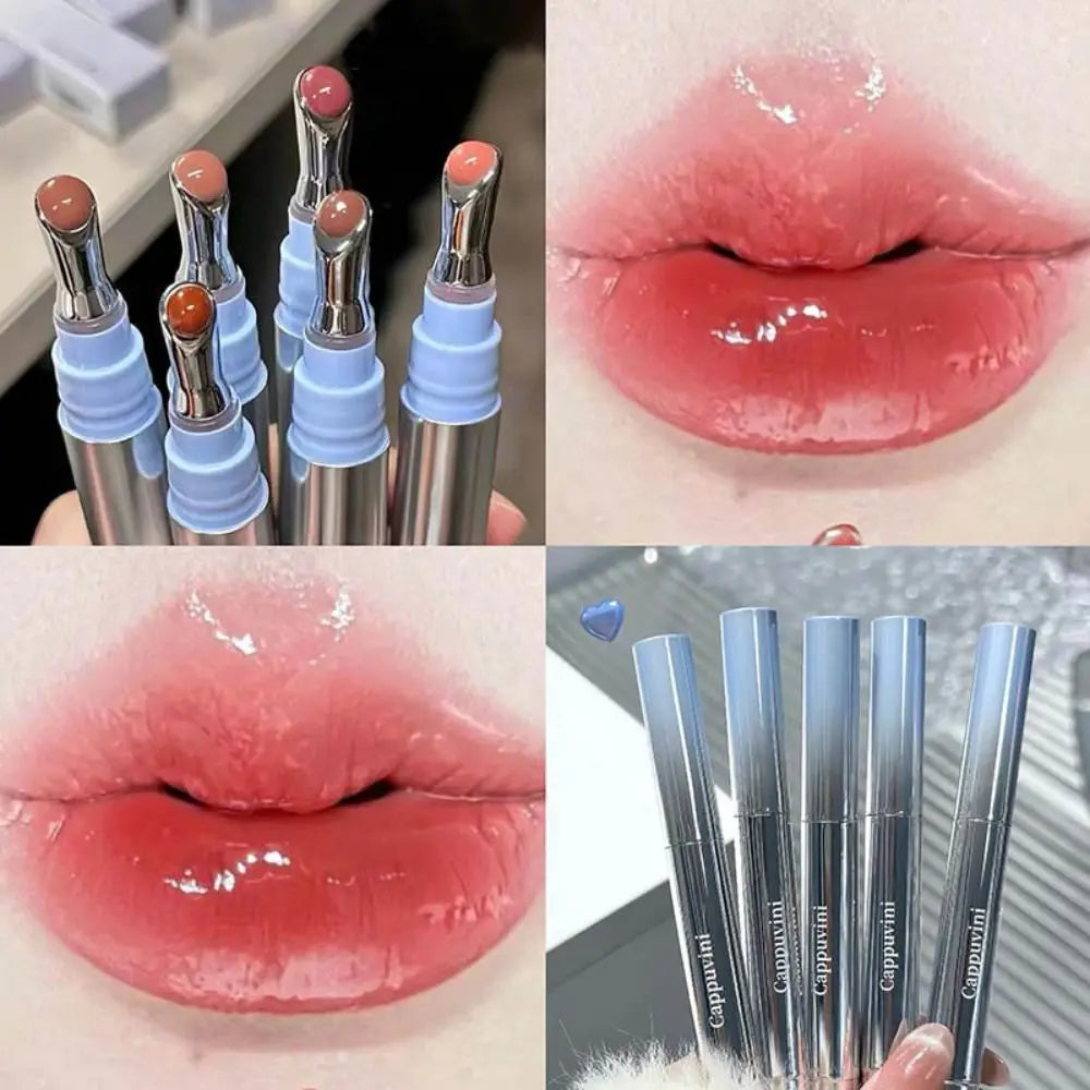 Metal Iron Brush Glossy Lipstick Non-stick Cup Long Lasting Glass Zpaxo