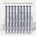 Waterproof Needle Pen Art Black Hand-drawn Hook Stroke Sketch Artist