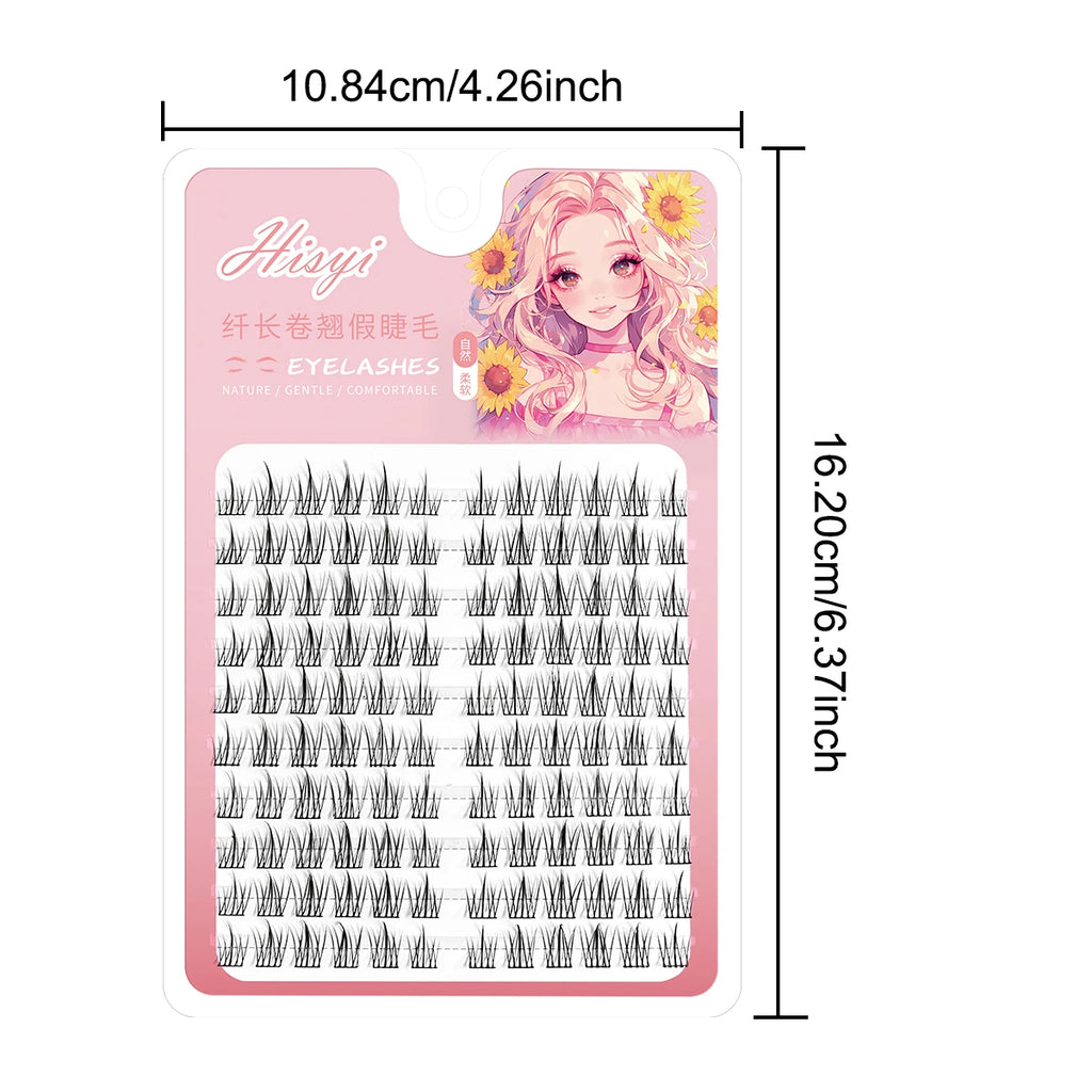 DIY false eyelashes cluster false eyelashes easy to operate for beginners natural curl 3 rows-10 rows perfect holiday gift Zpaxo
