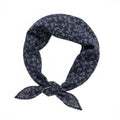 Hair Ties Lace Design Flower Neck Scarf French Style Headband Turban Head Wrap Gentle Triangle Hair Scarf Hair Styling Zpaxo Navy Blue