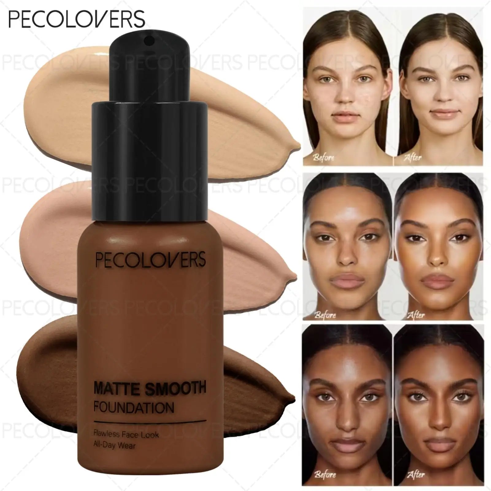 Foundation Make-up Concealer Fully Cover Durable Waterproof Liquid Zpaxo