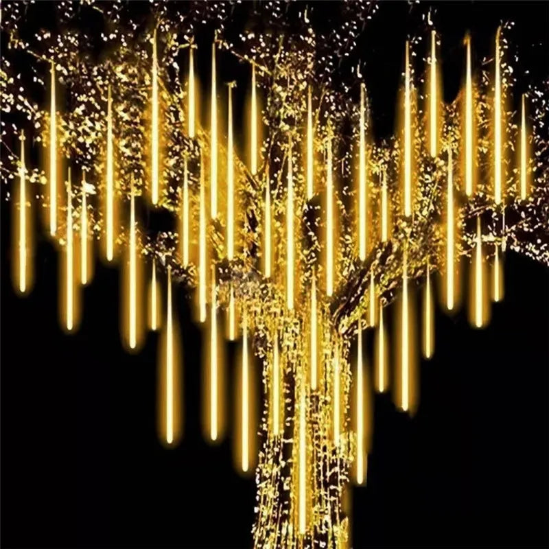 Solar LED String Lights Meteor Shower Fairy Garland Outdoor Garden Zpaxo