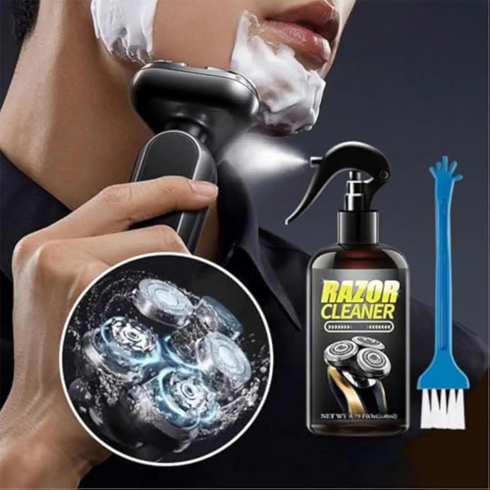 Electric Shaver Cleaning Solution Odorless Razor Cleaner Spray