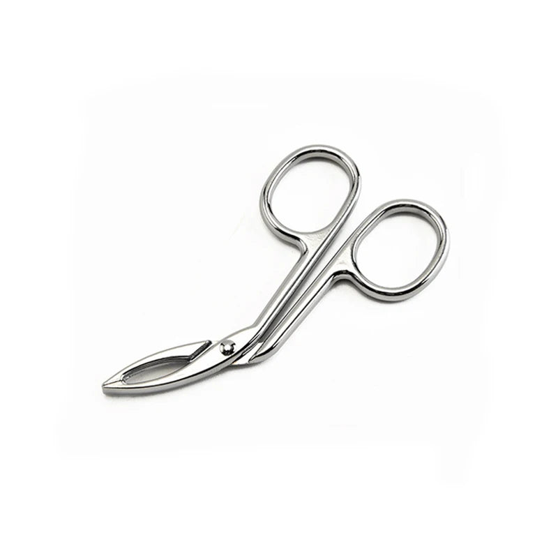 1Pcs Scissor Type Eyebrow Tweezer Fine Hairs Puller Eye Brow Nose Hair Removal Stainless Steel Beauty Makeup Tools Accessories Zpaxo