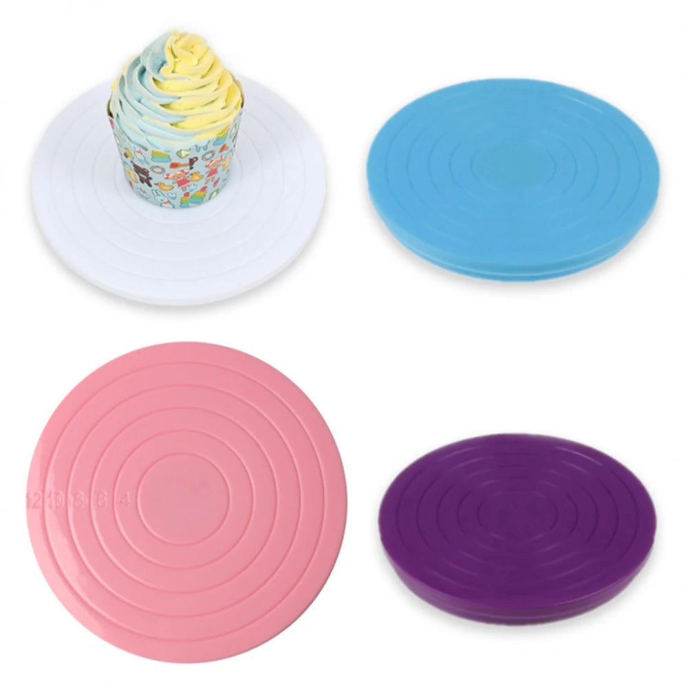 Mini Cake Turntable 360 Degree Revolving Cookie Fondant Platform Turntable Cake Decorating Baking Accessories Zpaxo