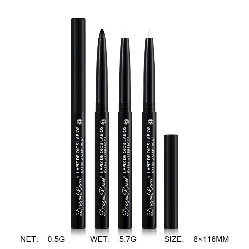 Eyeliner Gel Pencil Waterproof Sweatproof Long-lasting Non-smudging Matte Pearlescent White Black Eyeliner Pen Eye Makeup Tool Zpaxo