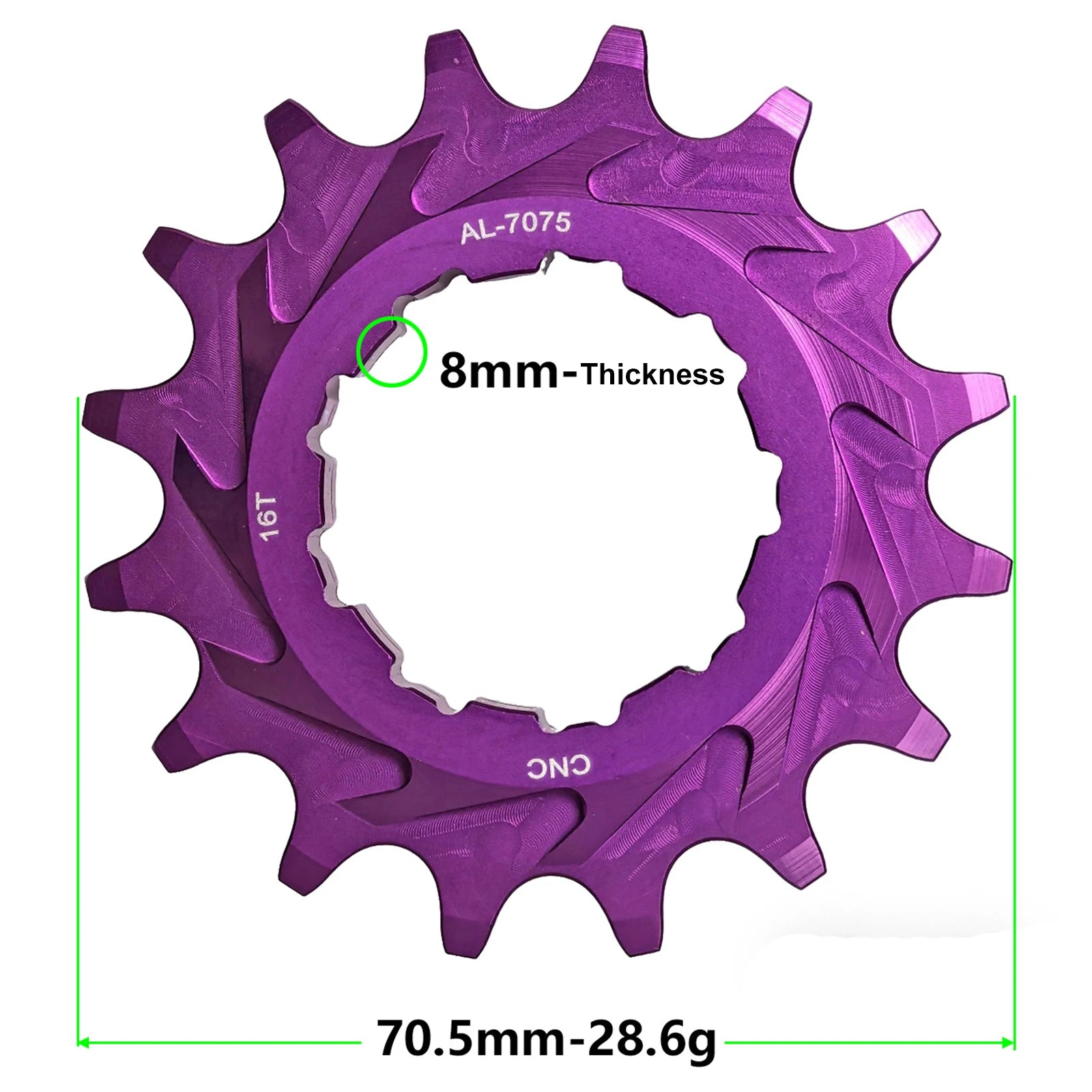 HG 16T Single Speed Cassette Cog Chain Multiple Spacers Bicycle