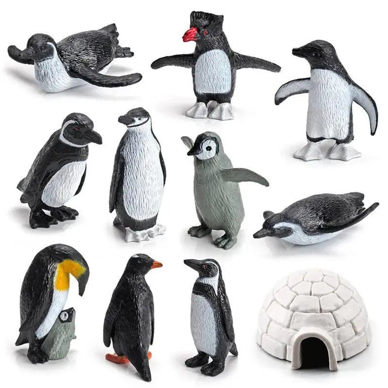 26pcs 3D Polar Animal Figurines Mini Arctic Animals Toys Marine Model Set Home Decoration Arctic Bear Kids Child Bedroom Decor Zpaxo
