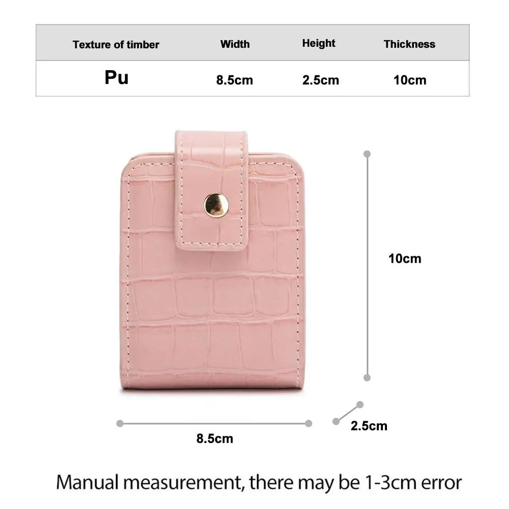 1/3PCS PU Leather Lipstick Bag Women Travel Cosmetic Bag with Mirror Small Storage Bags Portable Makeup Bag Mini Toiletry Organi Zpaxo