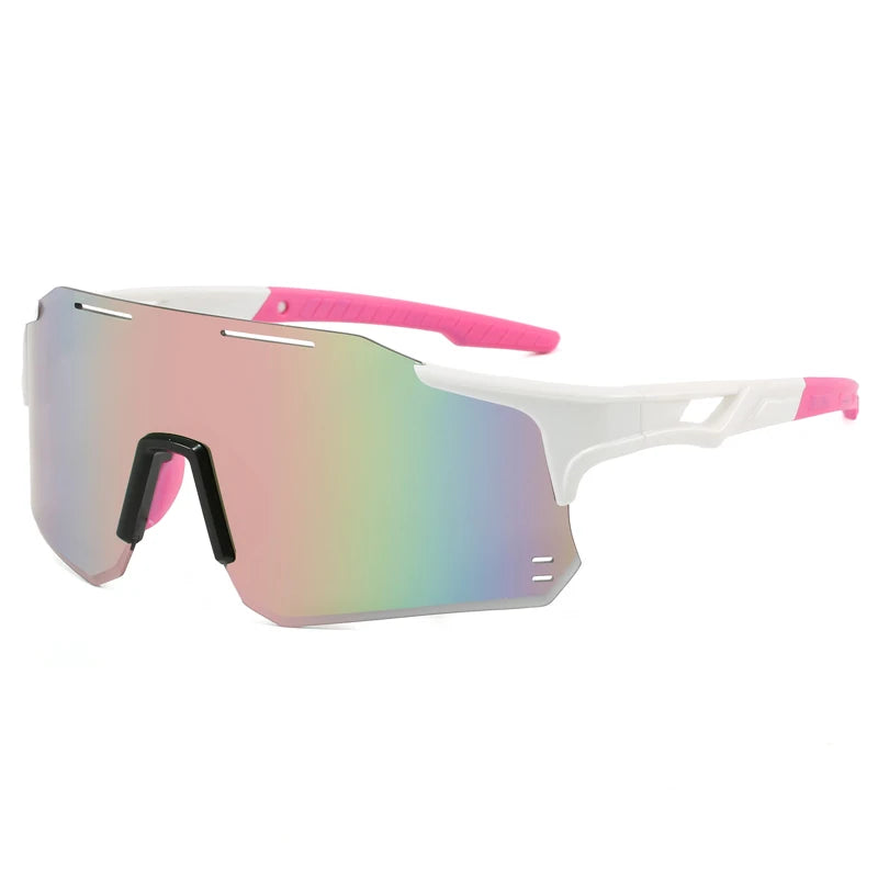 Cycling Glasses Outdoor Sports Sunglasses Men Women Photochromic Cycling Eyewear MTB Glasses Road Riding Bike Sunglasses Goggles Zpaxo White pink