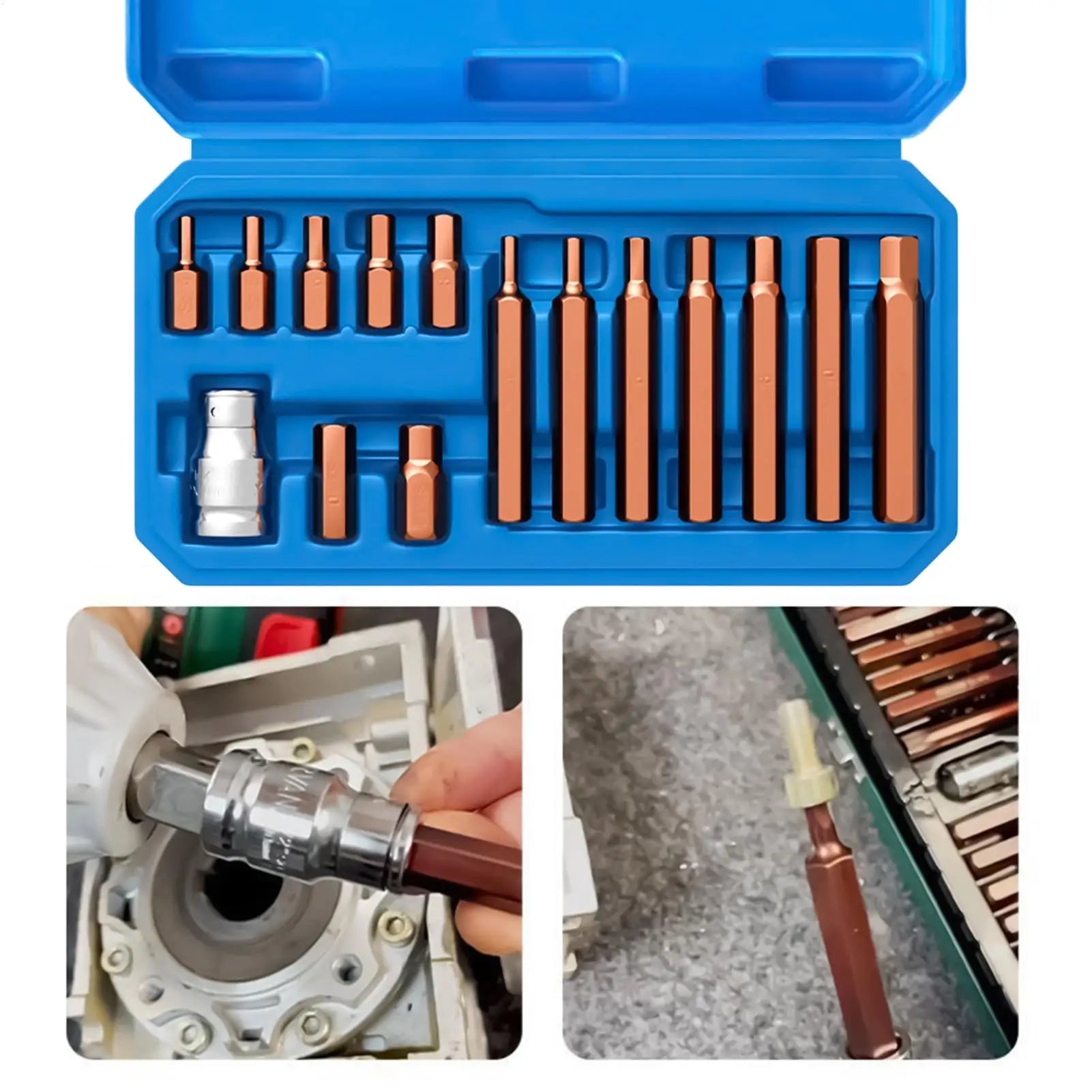 Driver Bit Magnetic Hex Head Heavy Duty Metal Anti-slip Hand Tools