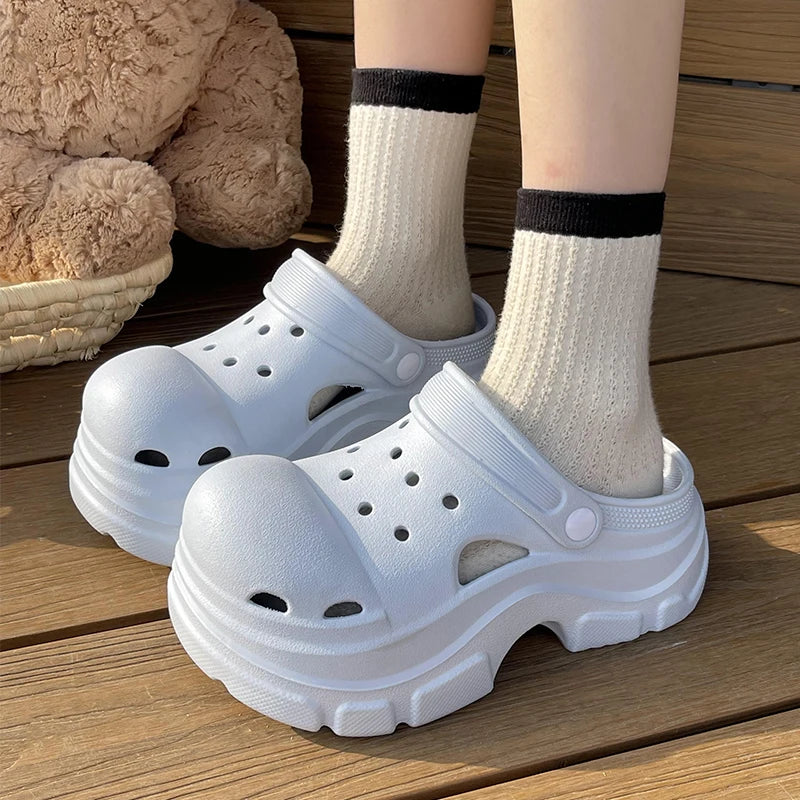 SHAJI Ladies Cloud Clogs Summer Platform Non Slip Sandals Fashion