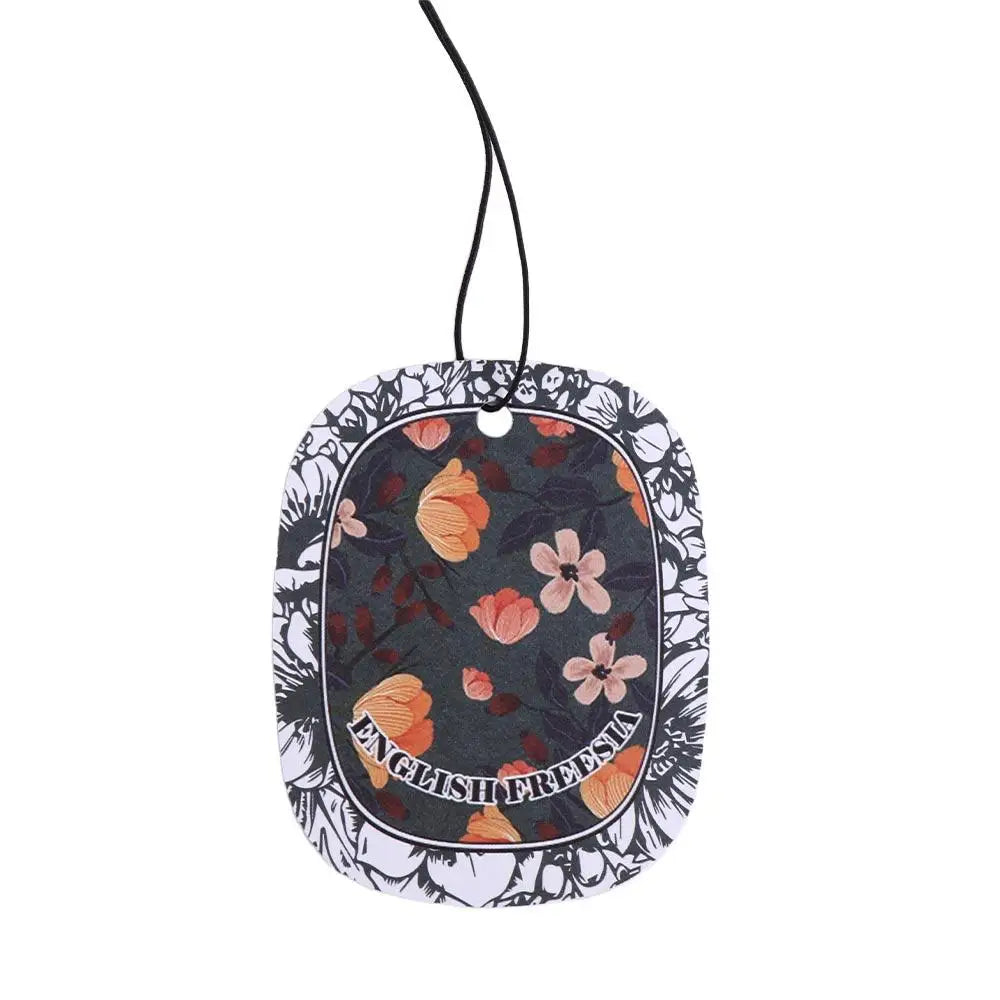 Paper Car Fragrance Hanging Decoration Ellipse Car Aromatherapy Rearview Mirror Pendant Long-lasting DIY Zpaxo Style 5