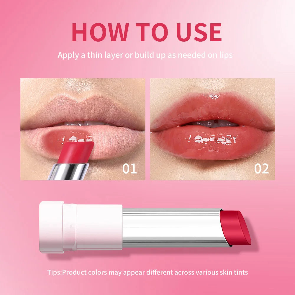 Lifter Glaze Oil Balm with Hyaluronic Acid and Hydrating Oil Blend Lip Balm with 24HRs of Smooth Moisturizing Shine Pink Makeup Zpaxo