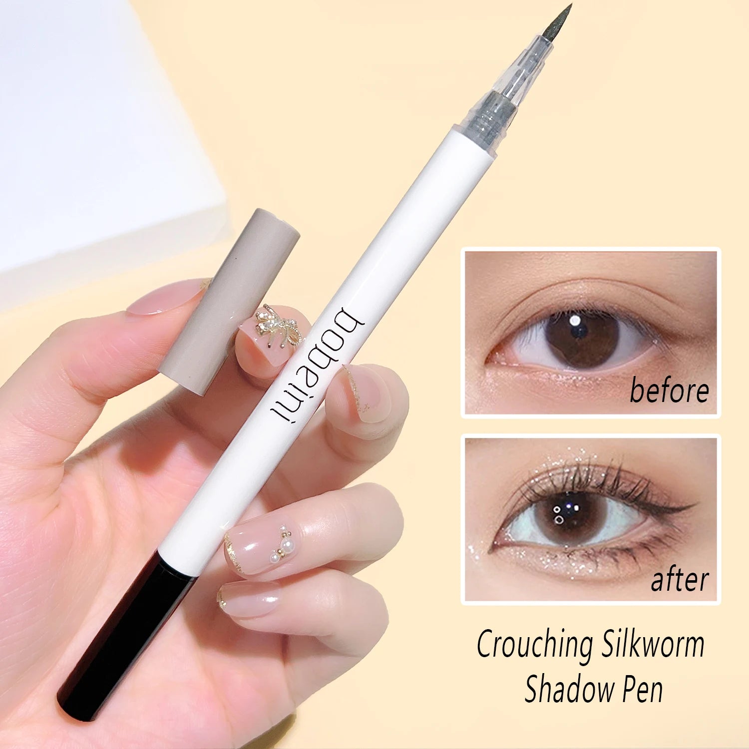 Dual-head eyeliner waterproof non-smudged and sweat-proof multi-function eye bag pen outline highlight liquid contour eyeliner Zpaxo