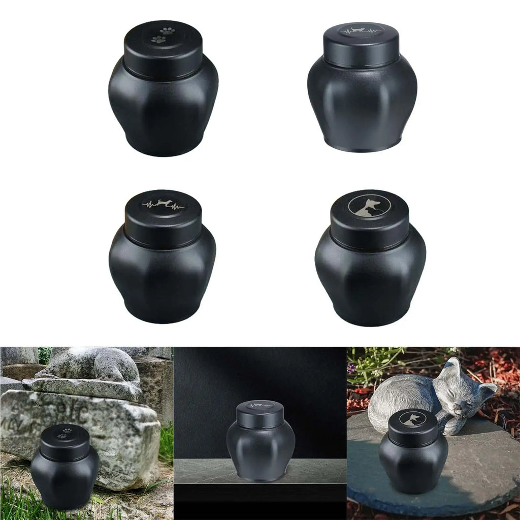 Cremation Urn Stainless Steel Storage Container Cat Ash Holder Zpaxo