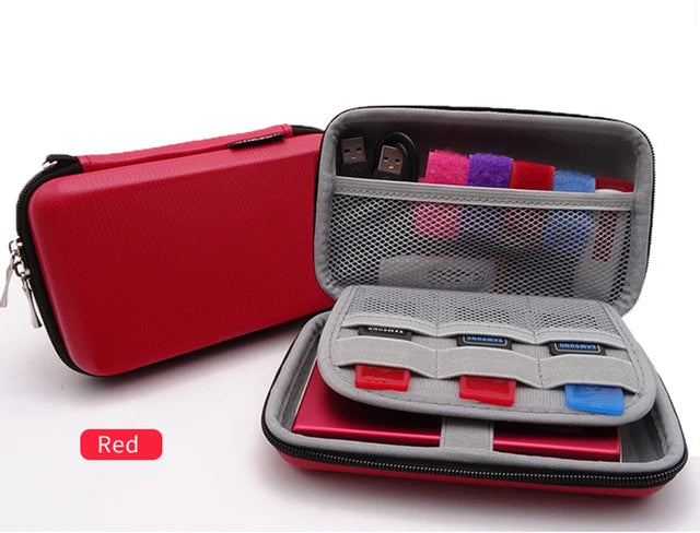 Protective Storage Bag Electronics Gadget Classic Games Pouch Zpaxo Red
