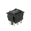 10pcs KCD4 Momentary Rocker Switch 6 Pin Terminals High Current Double Reset Switch High Quality Automatic Reset Zpaxo black