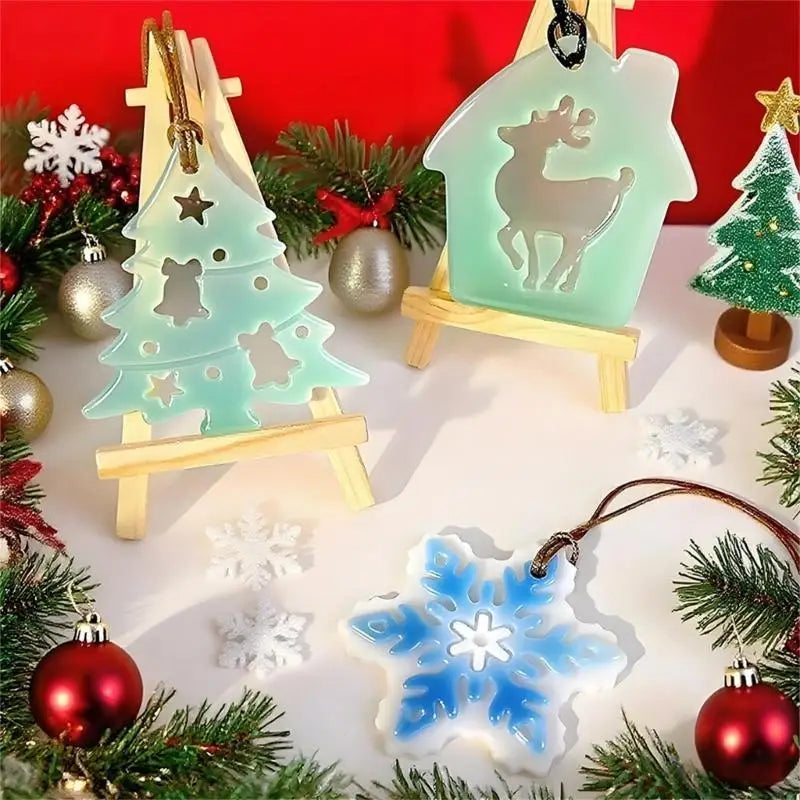 Festival Silicone Mould Reindeers Snowman Home Craft Project