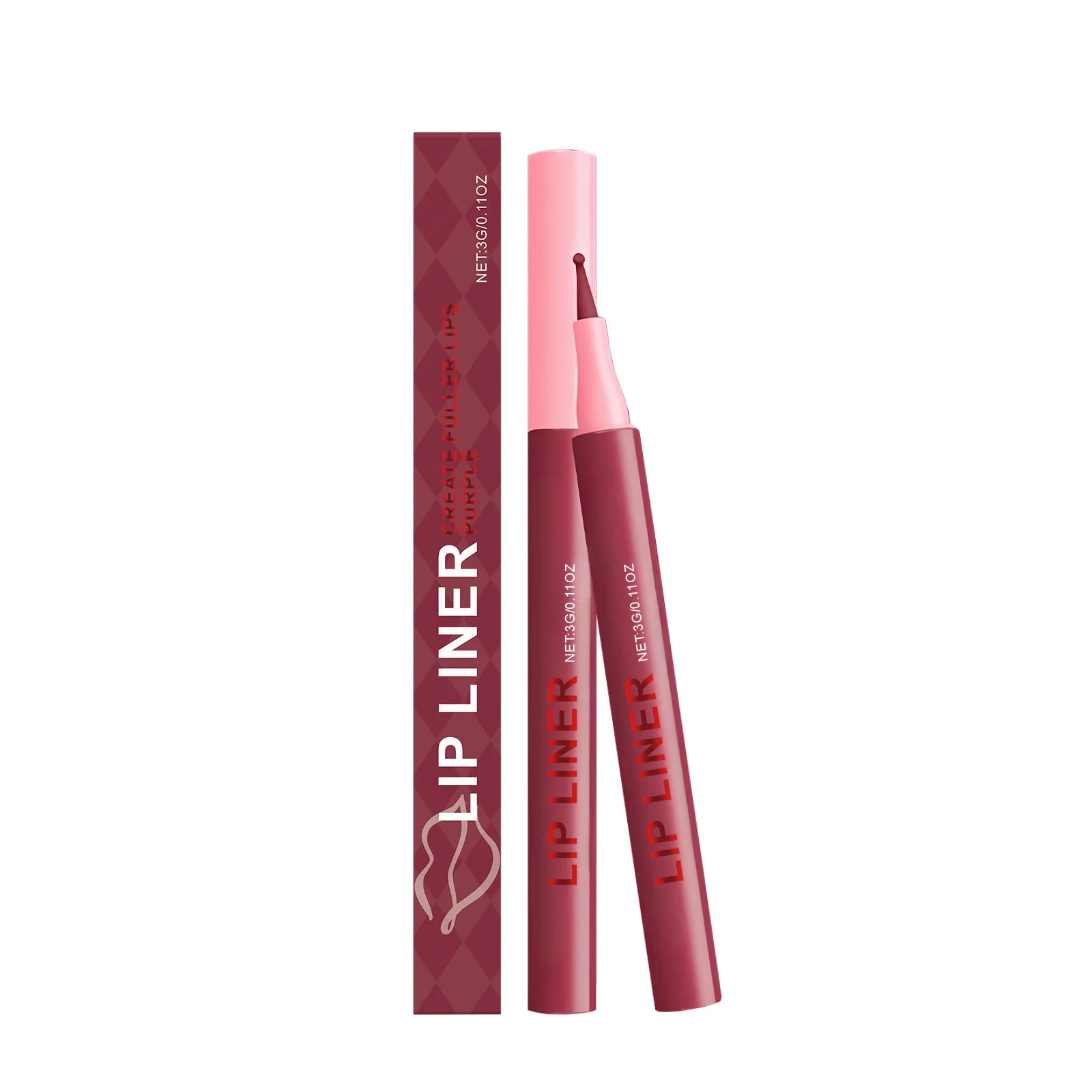 Ouhoe Waterproof Matte Lip Liner Pencil – 6 Colors Long-Lasting Lip Liner Pencil Zpaxo Purple