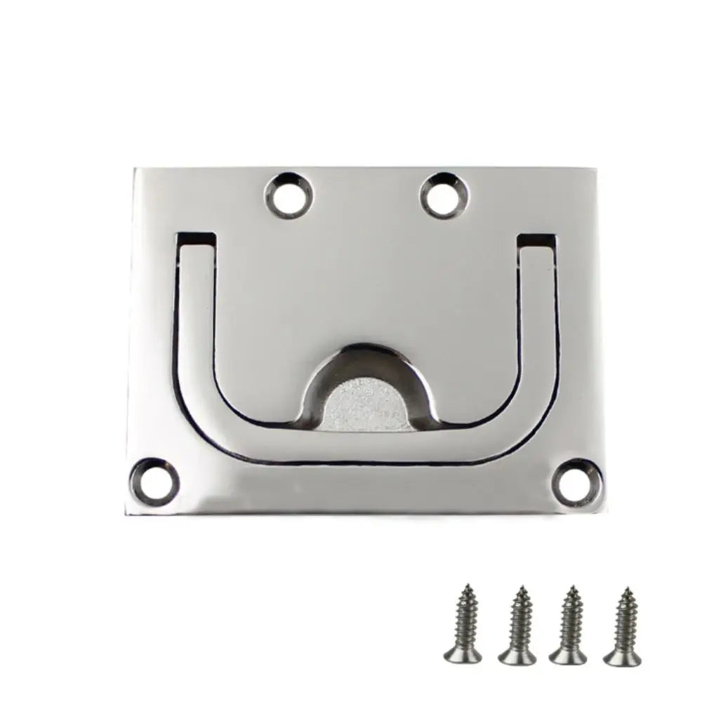 316 Stainless Steel Stainless Steel Pull Ring Mirror Finish 76x56mm Size Marine Hardware Square Shape Flush Fittings Zpaxo