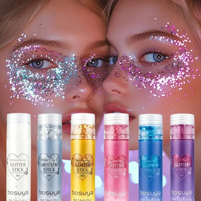 Sparkling Sequins Glitter Gel Stick Pearl Sequin Face Body Cosmetic