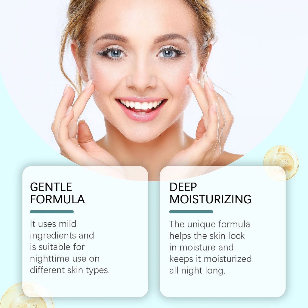 Night Moisturizer Hydrating Cream Dry Skin Vitamin C E Anti-aging Zpaxo