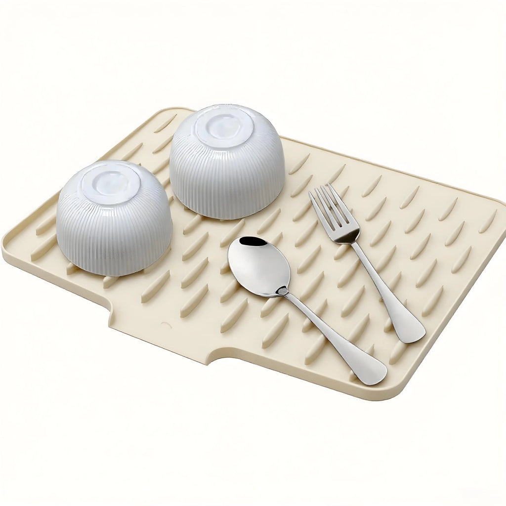 Kitchen Anti-Slip Silicone Drain Mat, Dish Rack, 15.75inch X 12.6inch, Built-in Water Draining Design, Heat and Easy to Clean Zpaxo