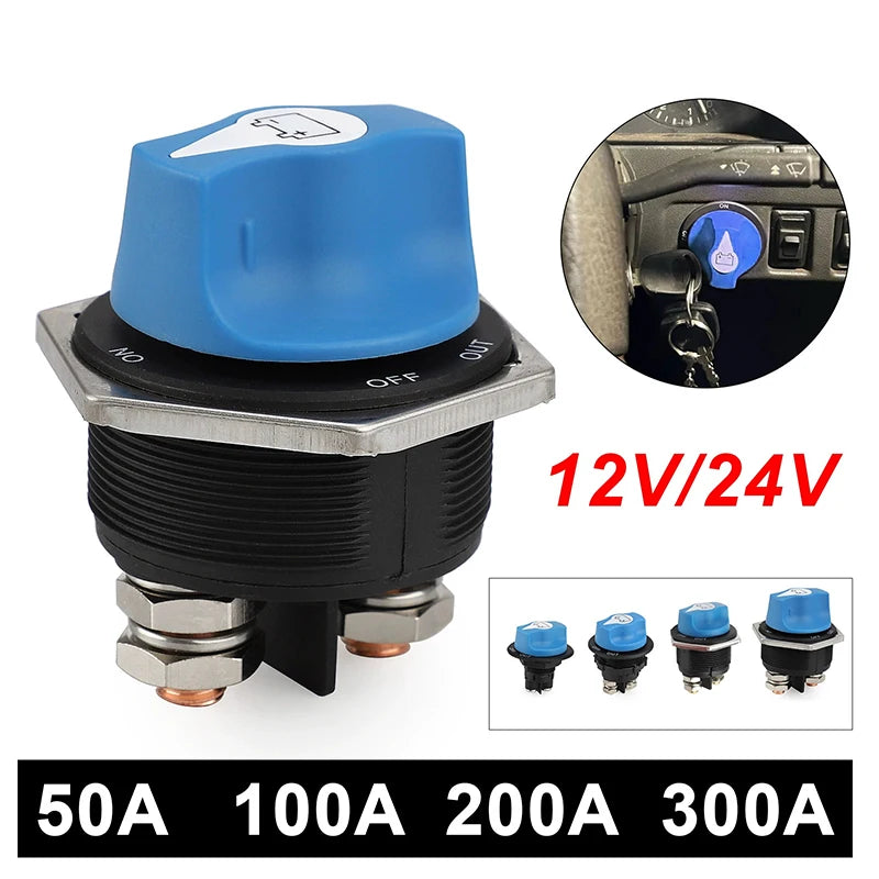 Battery Disconnect Cut-Off Switch 50–300A | Car RV Boat Truck