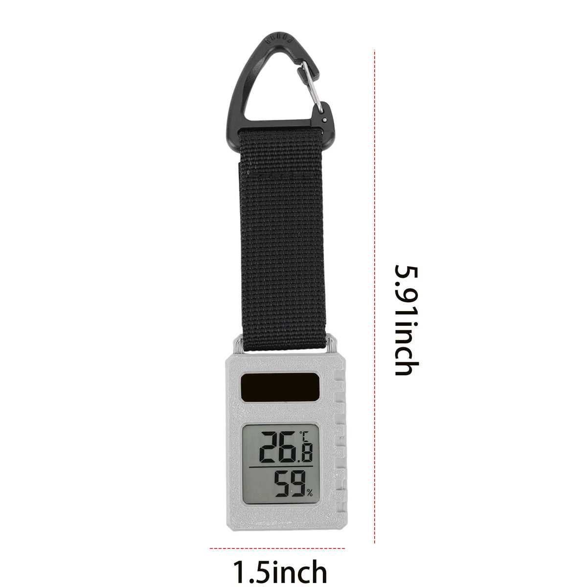 Mini Thermometer Outdoor Temperature Humidity Meter Camping Zpaxo Grey