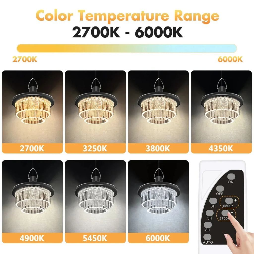 Crystal Pendant Lights Outdoor Indoor Solar Shed Splitlight Remote Zpaxo