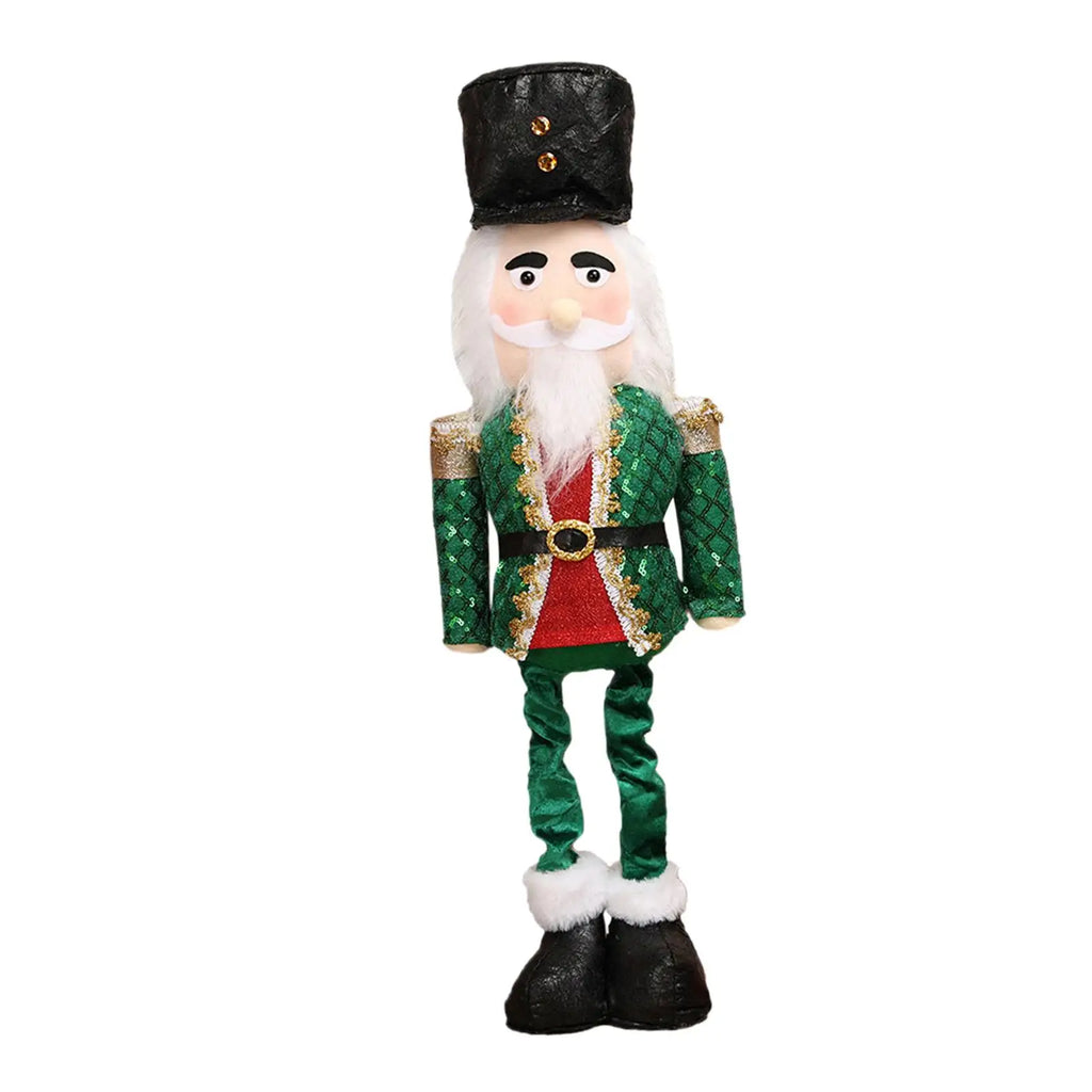 Telescopic Santa Claus Nutcracker Figurine | Christmas Tabletop Decor Christmas Nutcracker Figurine Zpaxo Green