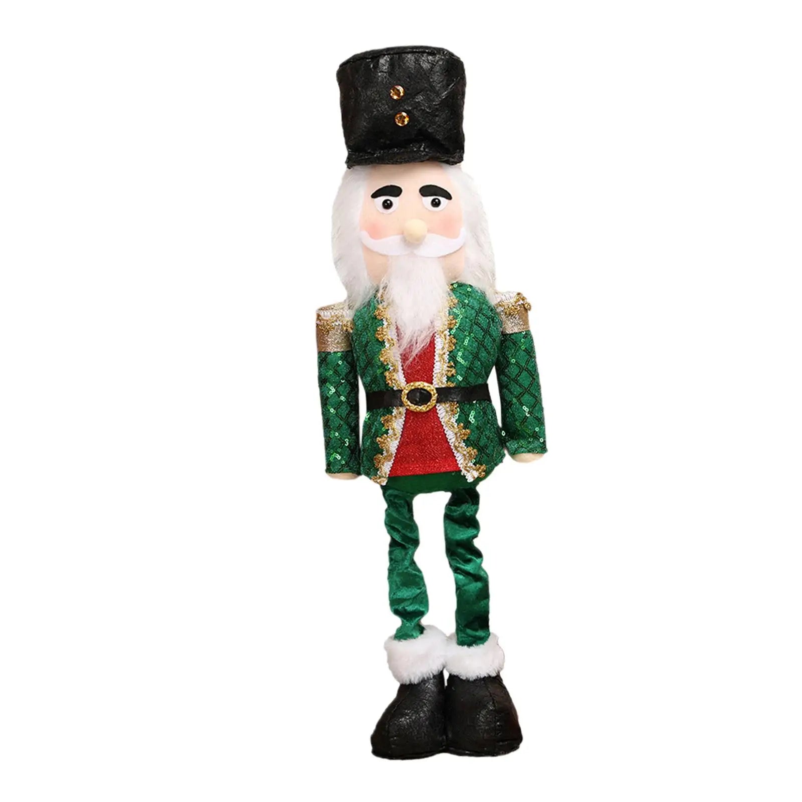 Telescopic Santa Claus Nutcracker Figurine | Christmas Tabletop Decor Christmas Nutcracker Figurine Zpaxo Green