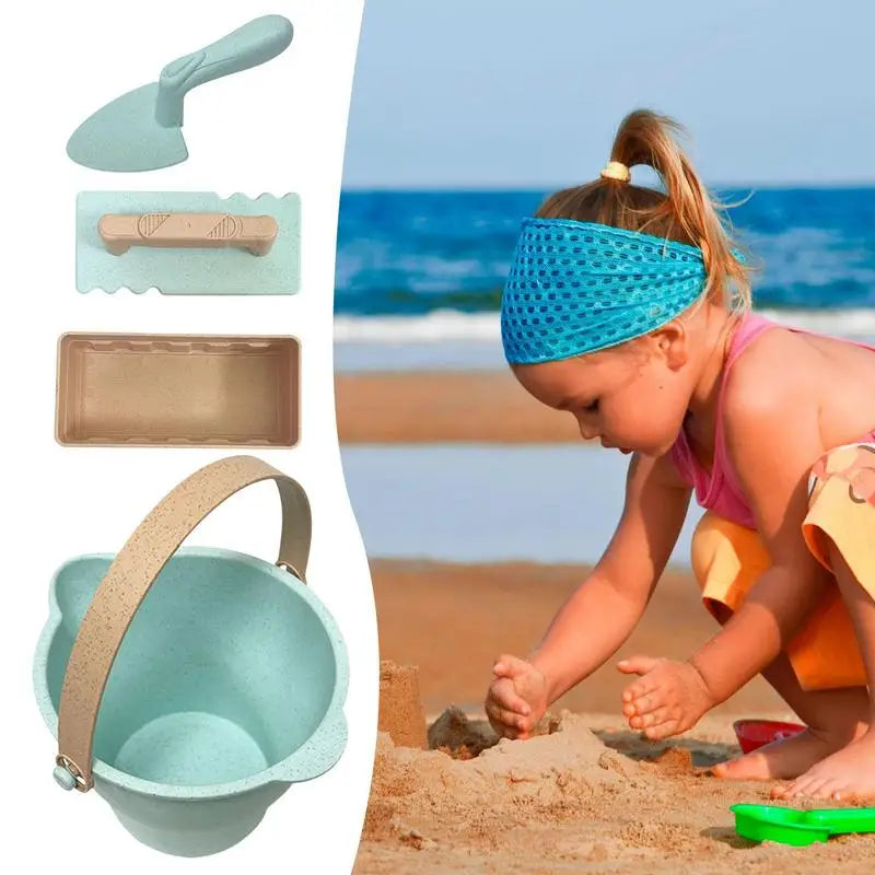 Toddler Beach Toys Sand Box Castle Play Buckets Toy Shovels Molds Zpaxo