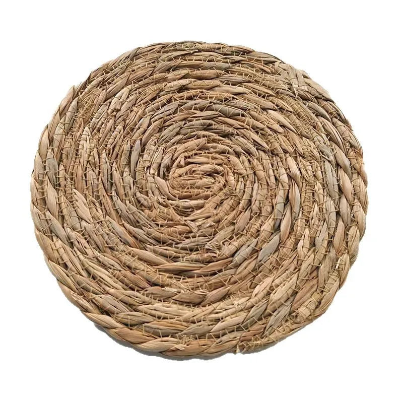 Handwoven Rattan Round Placemats – Heat-Resistant Table Mats Woven Placemat Zpaxo 1PC Diameter 30cm