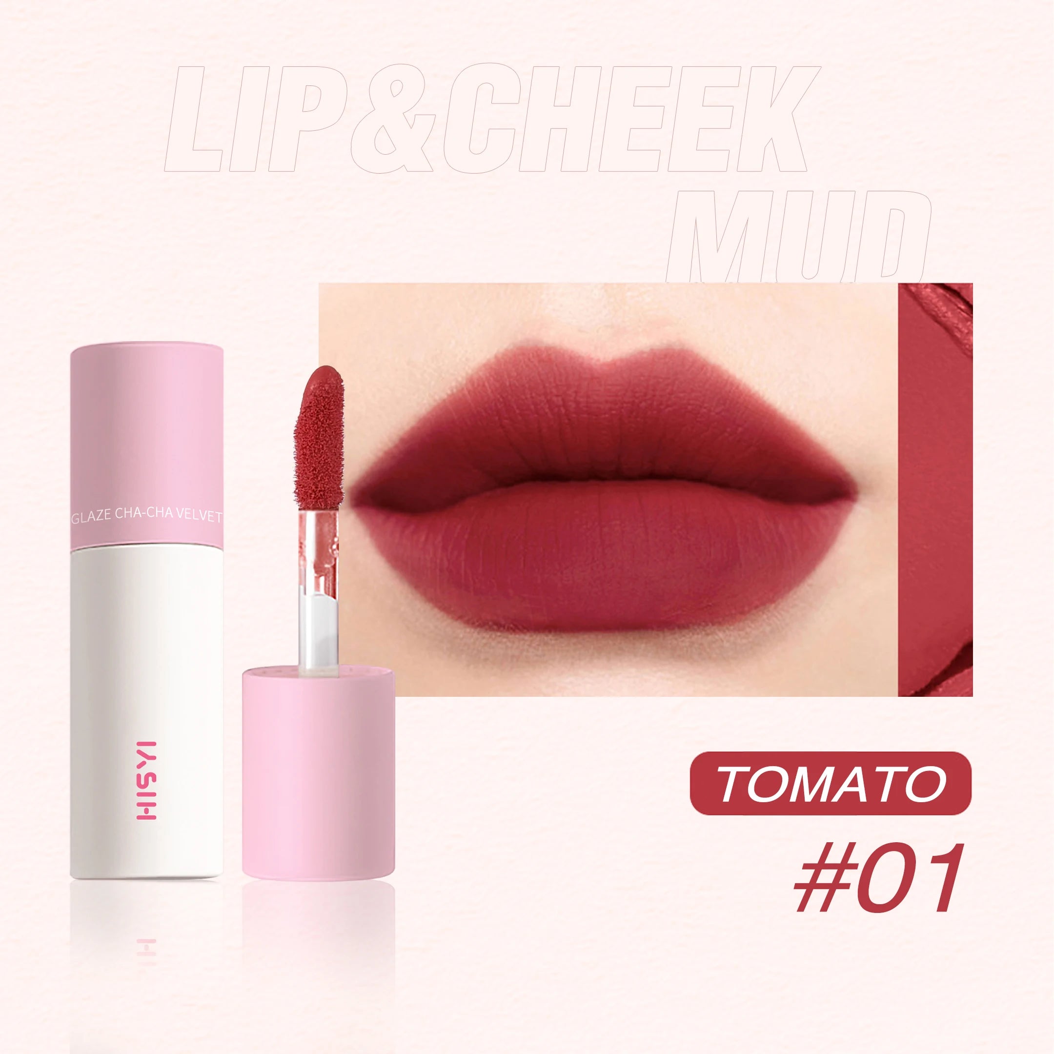 5-color Matte Velvet Lip Gloss Waterproof Moisturizing Nude Mud Zpaxo 01