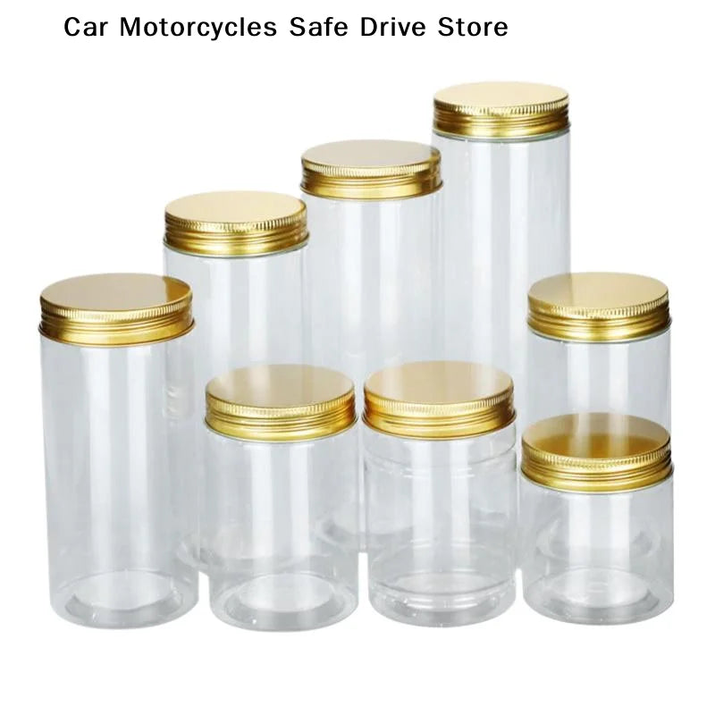 CMAluminum Lid Sealed Jar PET Plastic Food Grade Storage Transparent