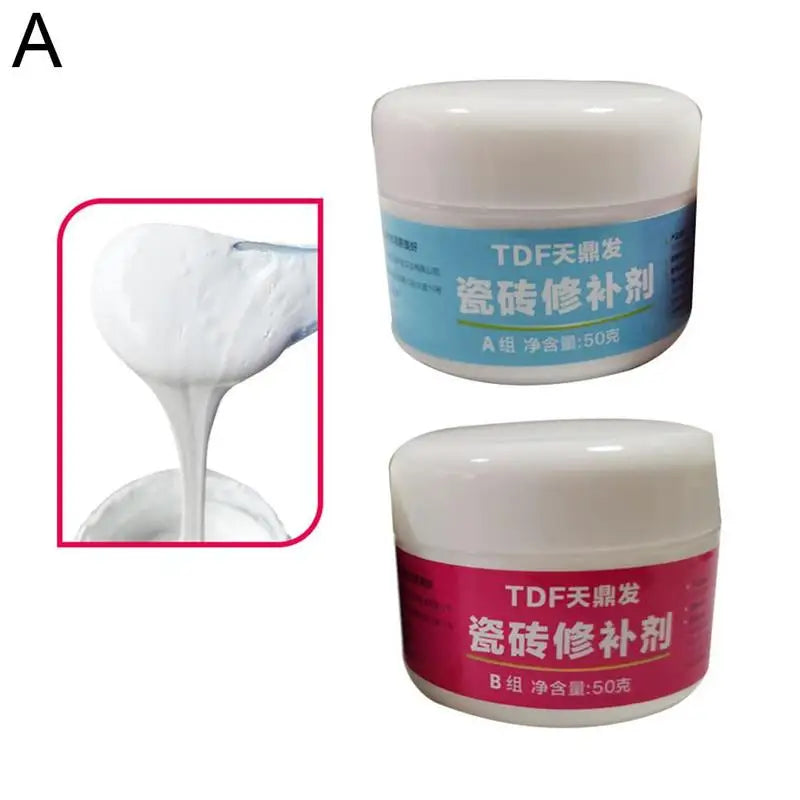 Tile Repair Paste Bathroom Tub Porcelain Repairing Tool Wall Zpaxo white
