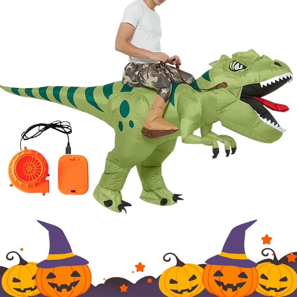 Dinosaur Costume Adult Funny Halloween Outfit Suit Men Women Blow Up Dinosaur Outfit For Christmas Event Cosplay Convention Zpaxo