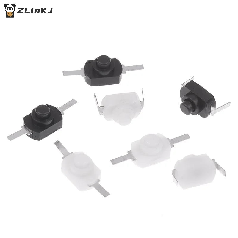 ▶10/20/50PCS 1208YD 1288BM Mini Push Button Switch Self Lock Switch Latching On-Off Micro Switch For Electric Torch Flashlight Zpaxo