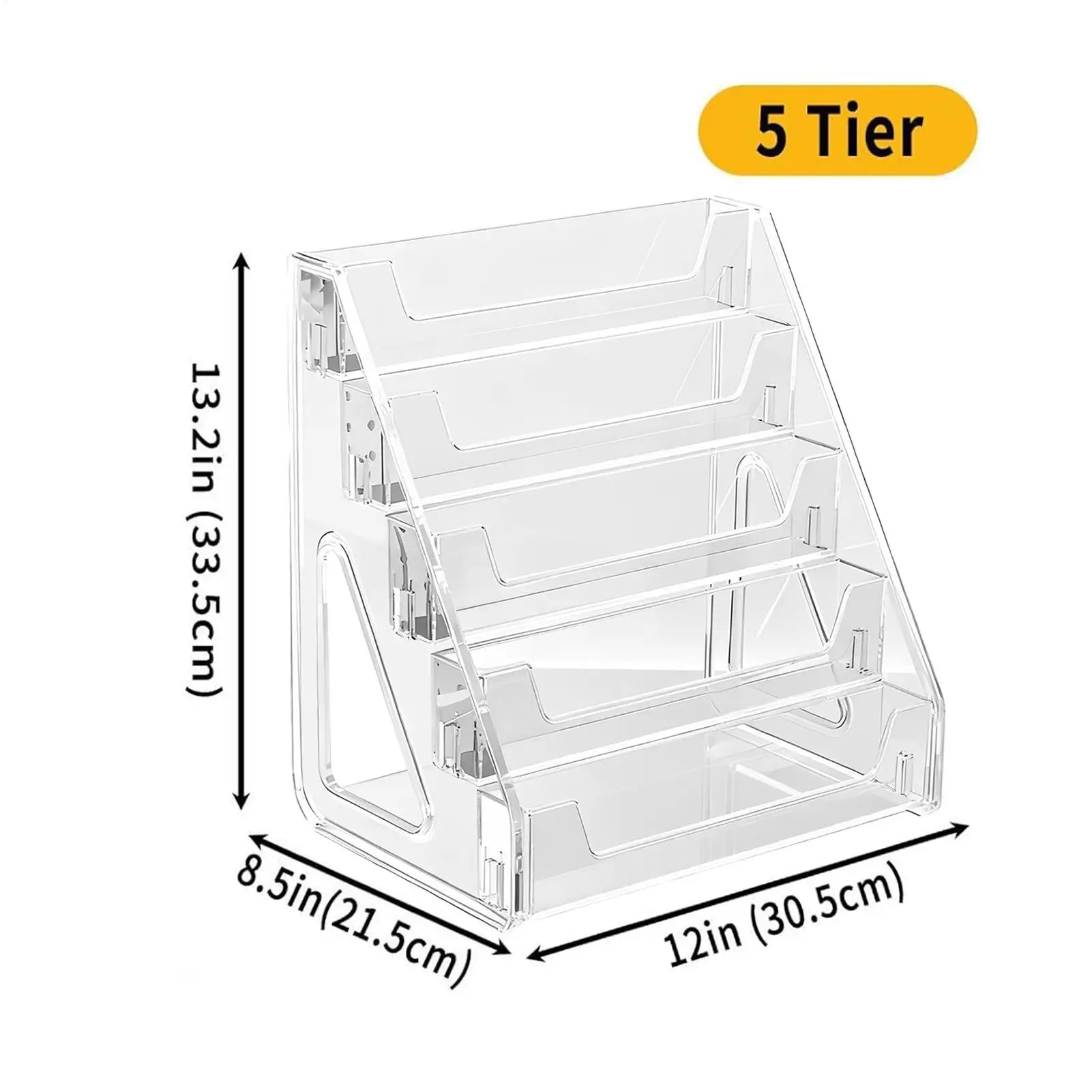 5 Tier Acrylic Card Display Stand Clear Graded Shelf Collectible