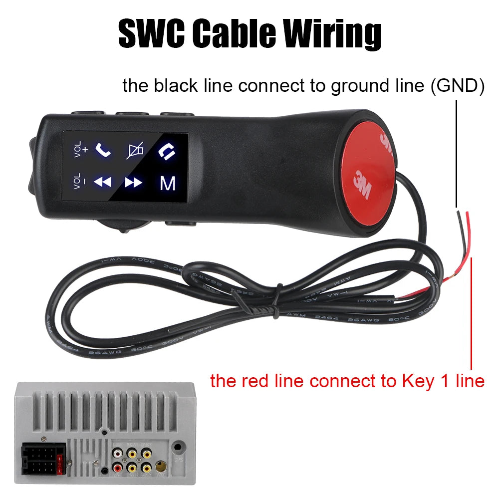 Remote Controller Car Steering Wheel Buttons 8 Keys 12V Wireless